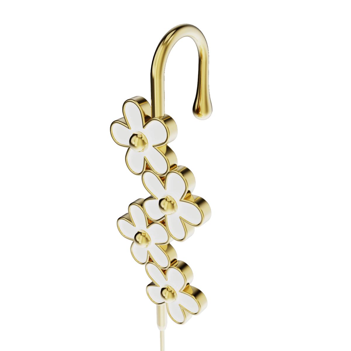 Daisy Flower ear cuff, detail of the design