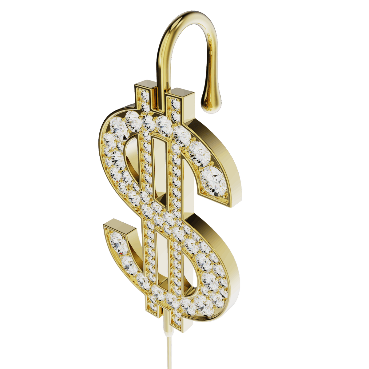CA$H ear cuff, detail of the design