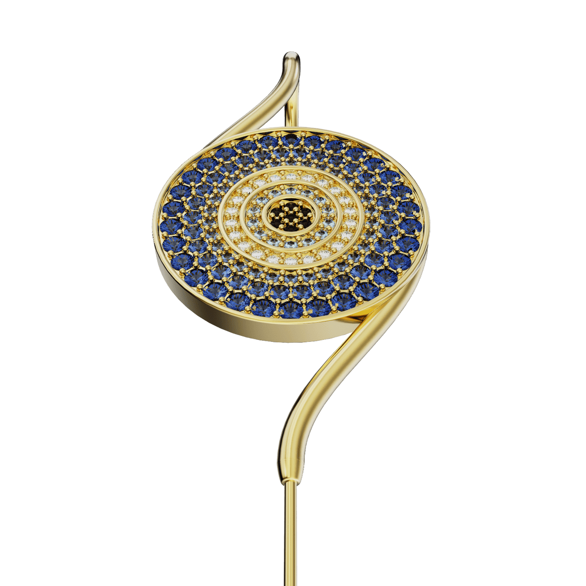 Evil Eye ear cuff, detail of the design