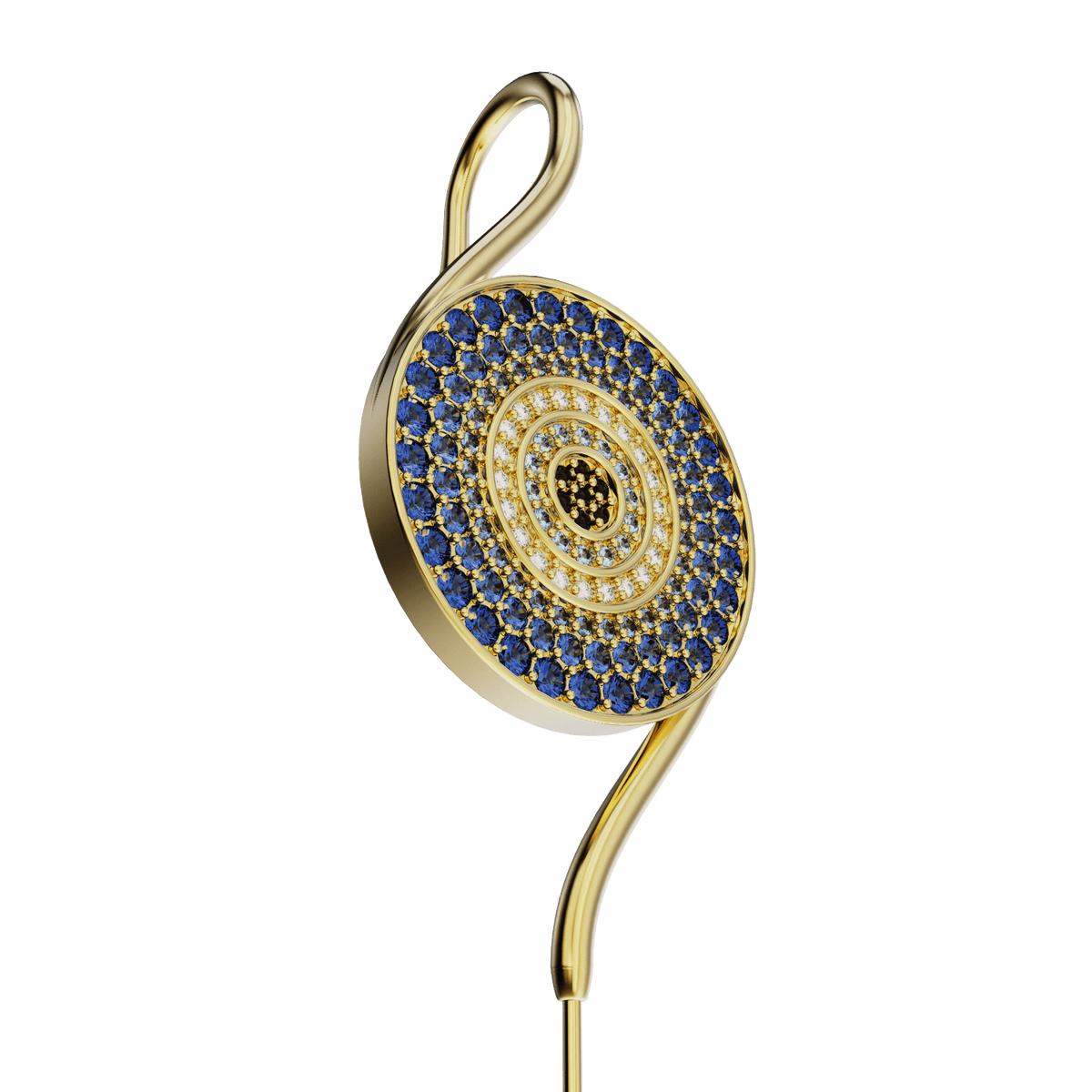 Evil Eye ear cuff, detail of the design
