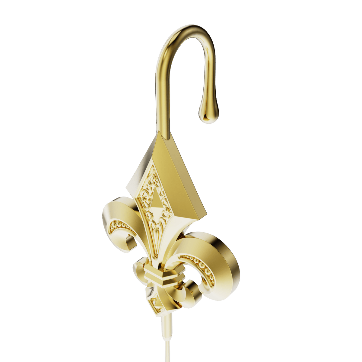 Fleur De Lys ear cuff, detail of the design