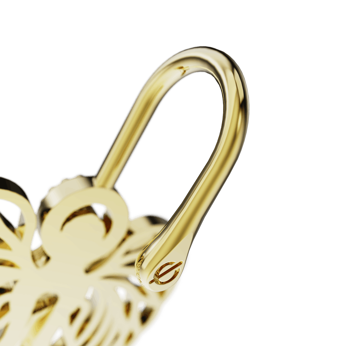 Guardian Angel ear cuff, detail of the design