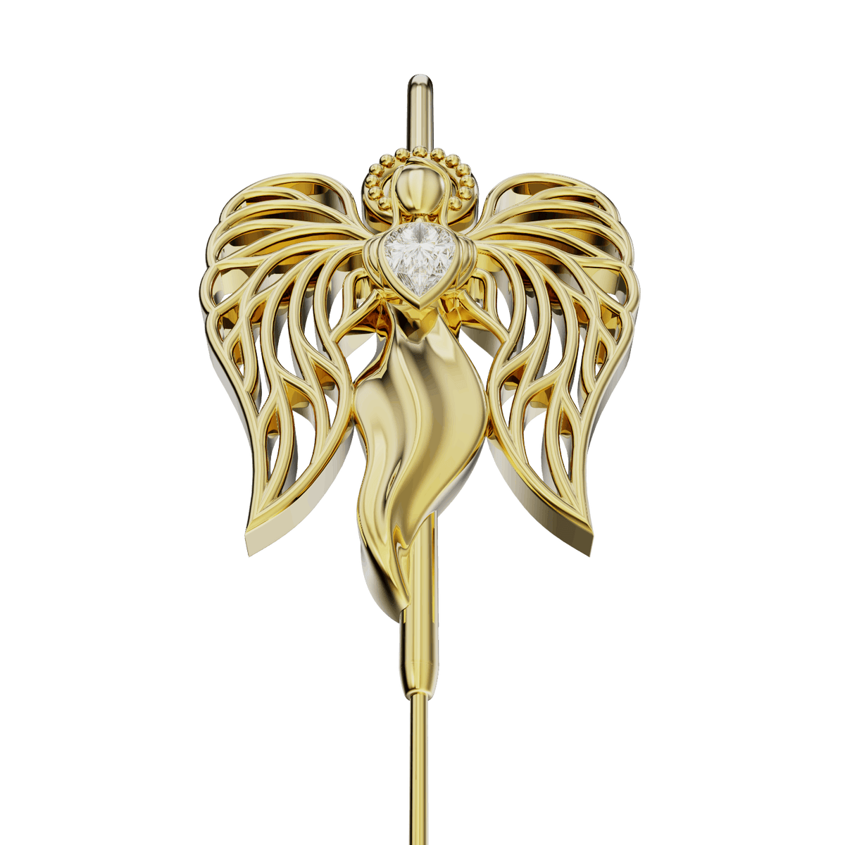 Guardian Angel ear cuff, detail of the design