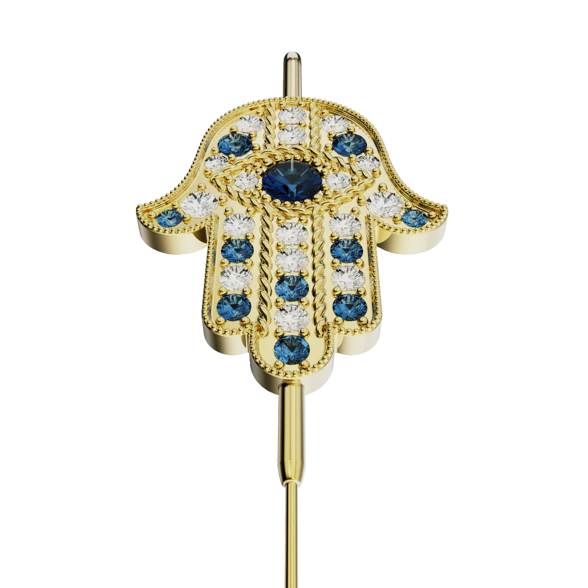 Hamsa ear cuff, detail of the design