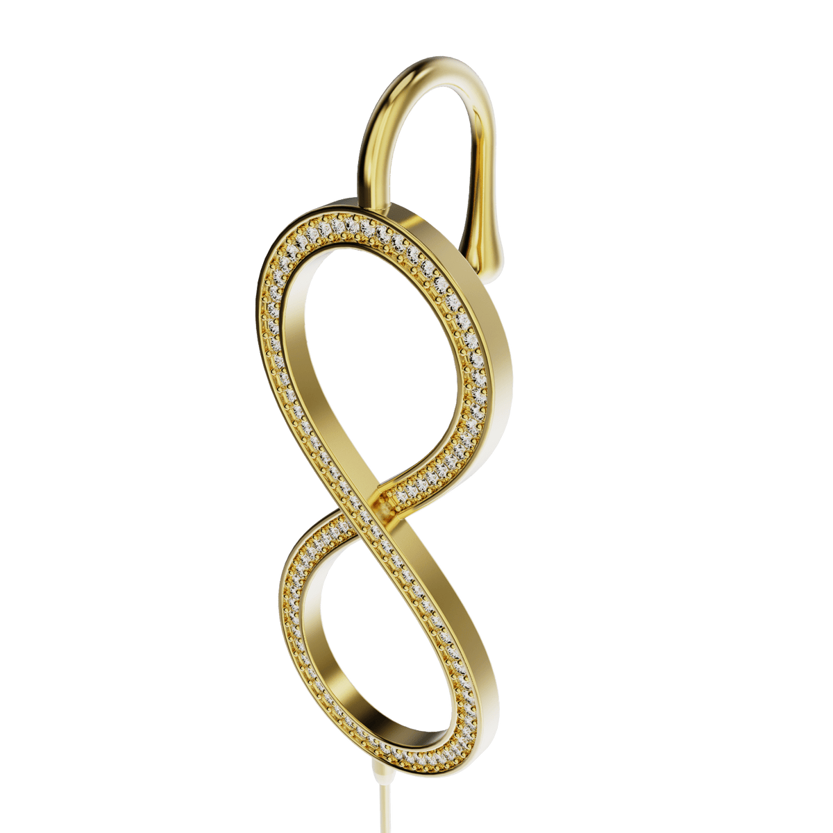 Infinity ear cuff, detail of the design