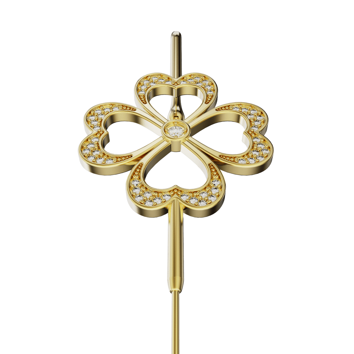 Lucky Clover ear cuff, detail of the design