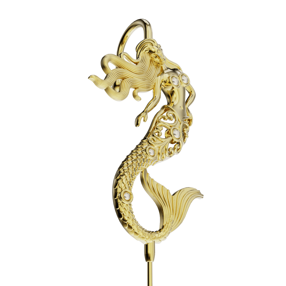 Ocean Siren ear cuff, detail of the design