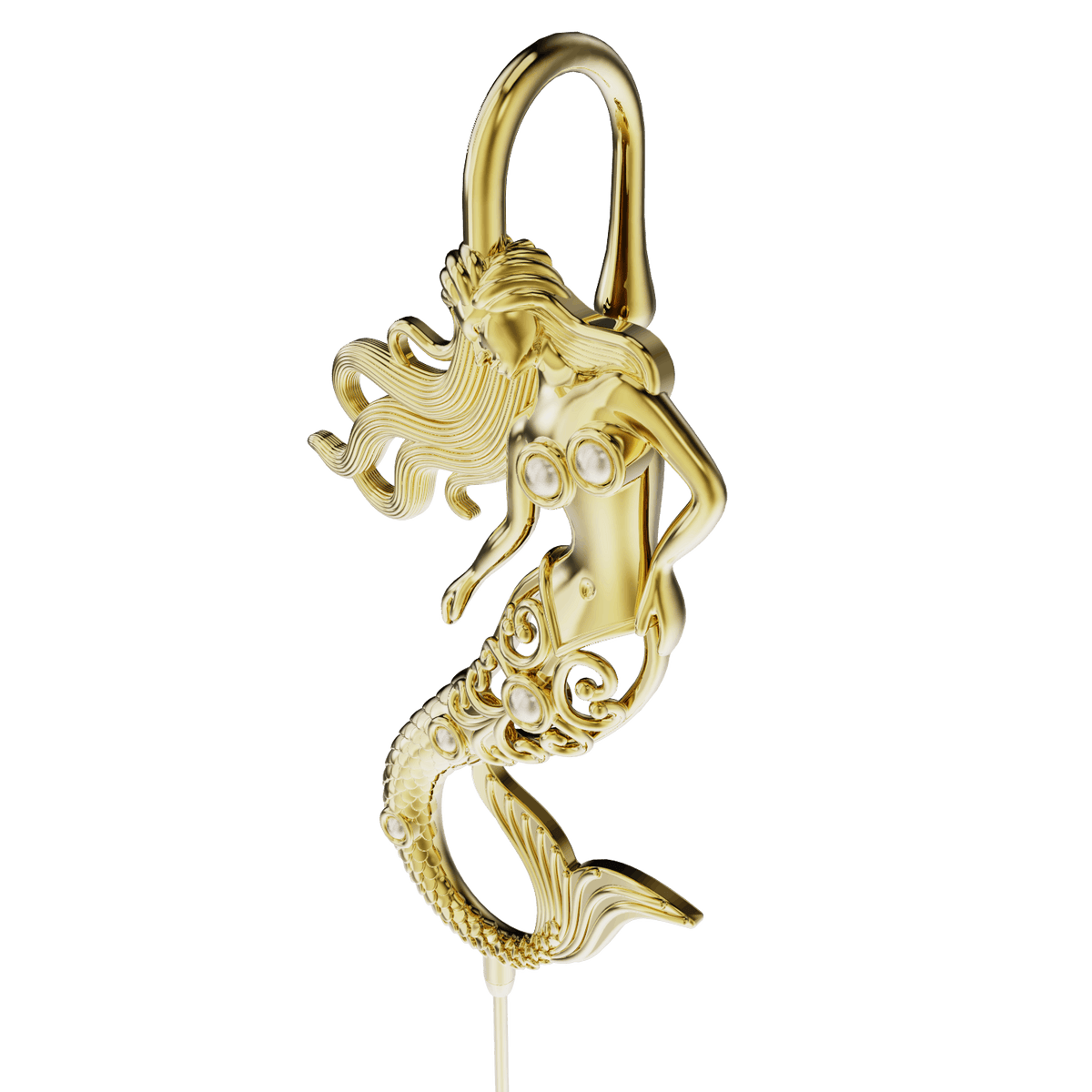 Ocean Siren ear cuff, detail of the design