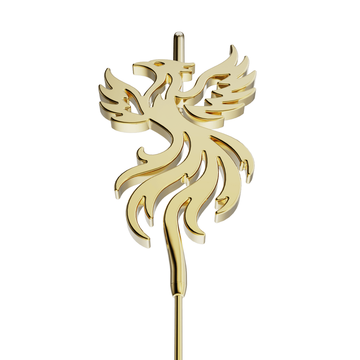 Rising Phoenix ear cuff, detail of the design
