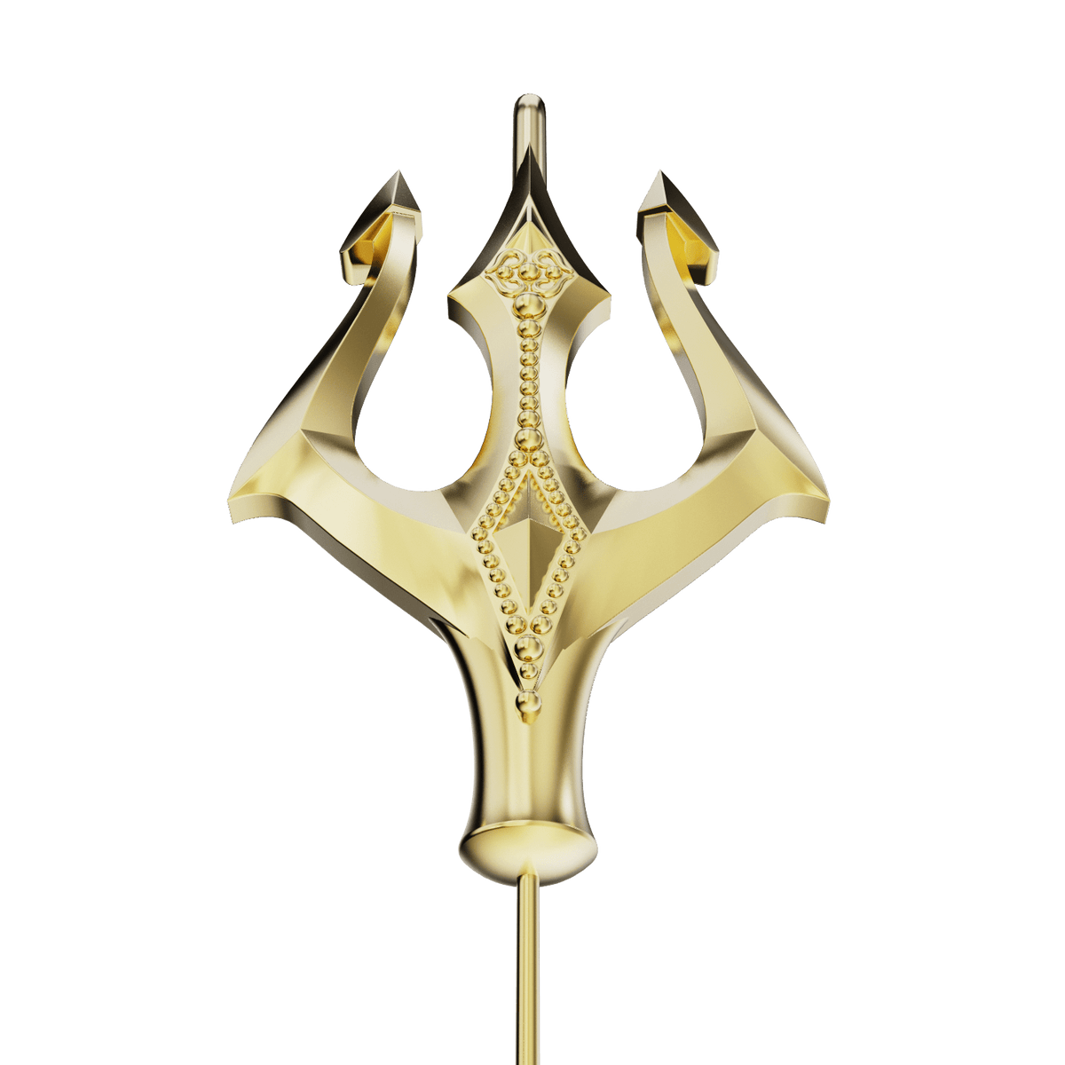 Poseidon's Trident ear cuff, detail of the design