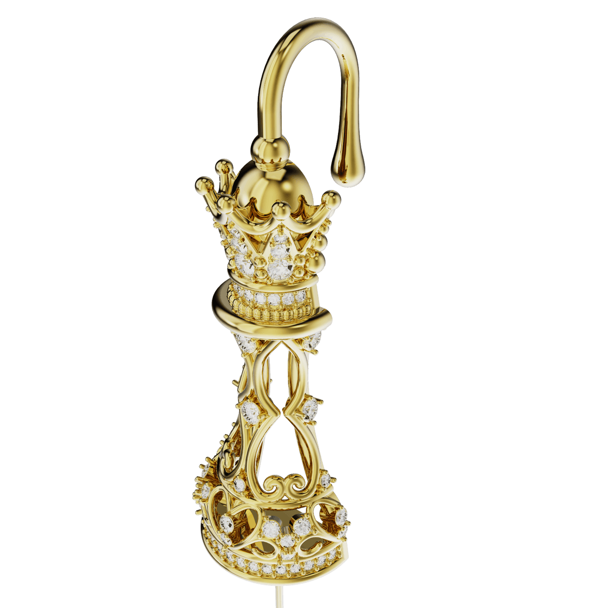 Royal Queen ear cuff, detail of the design