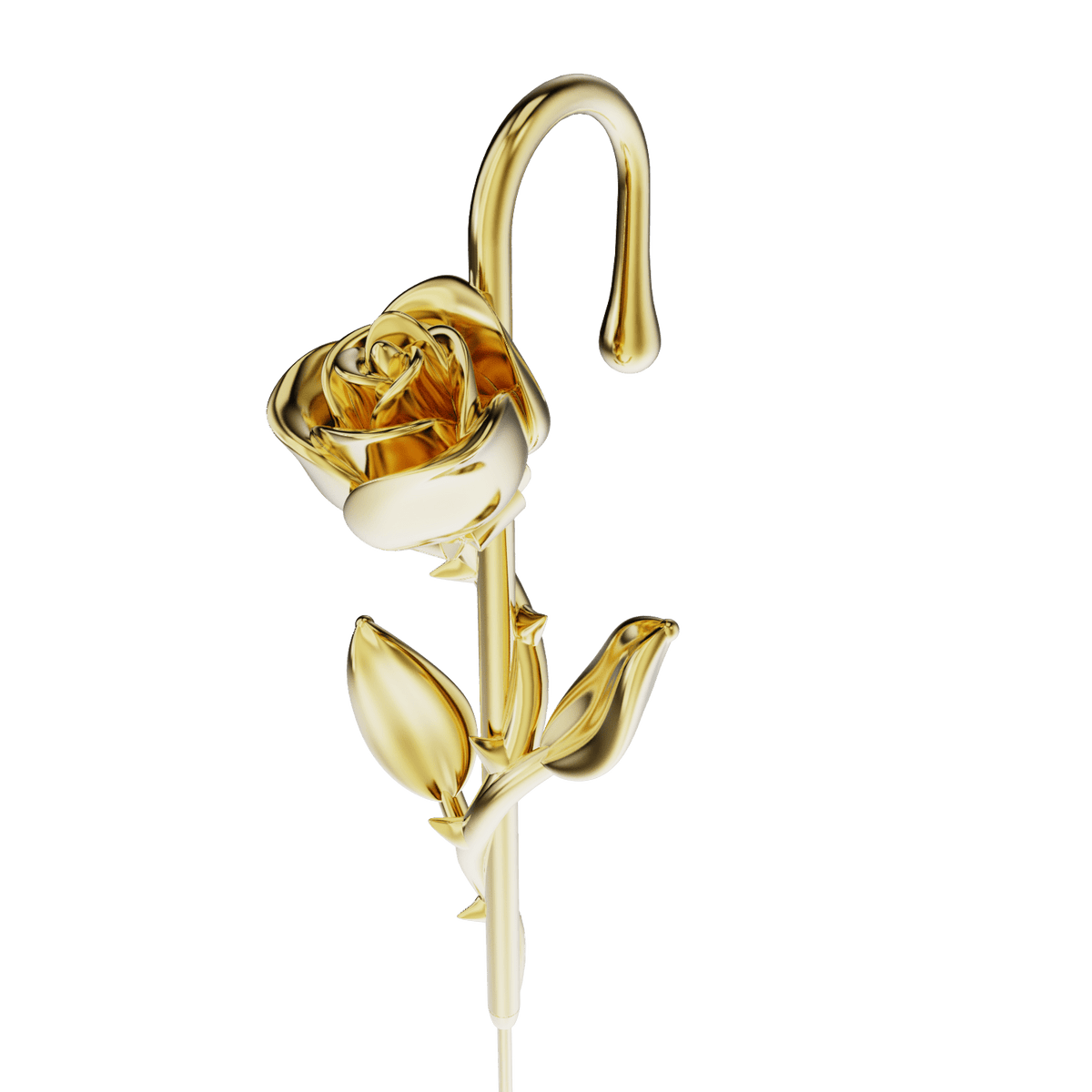 Radiant Rose ear cuff, detail of the design