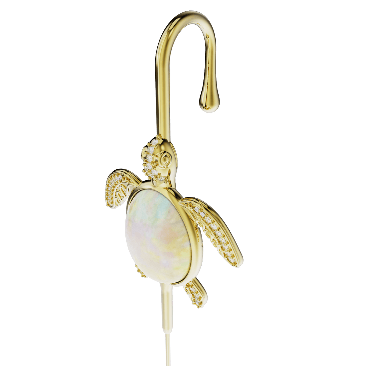 Ocean Guardian ear cuff, detail of the design