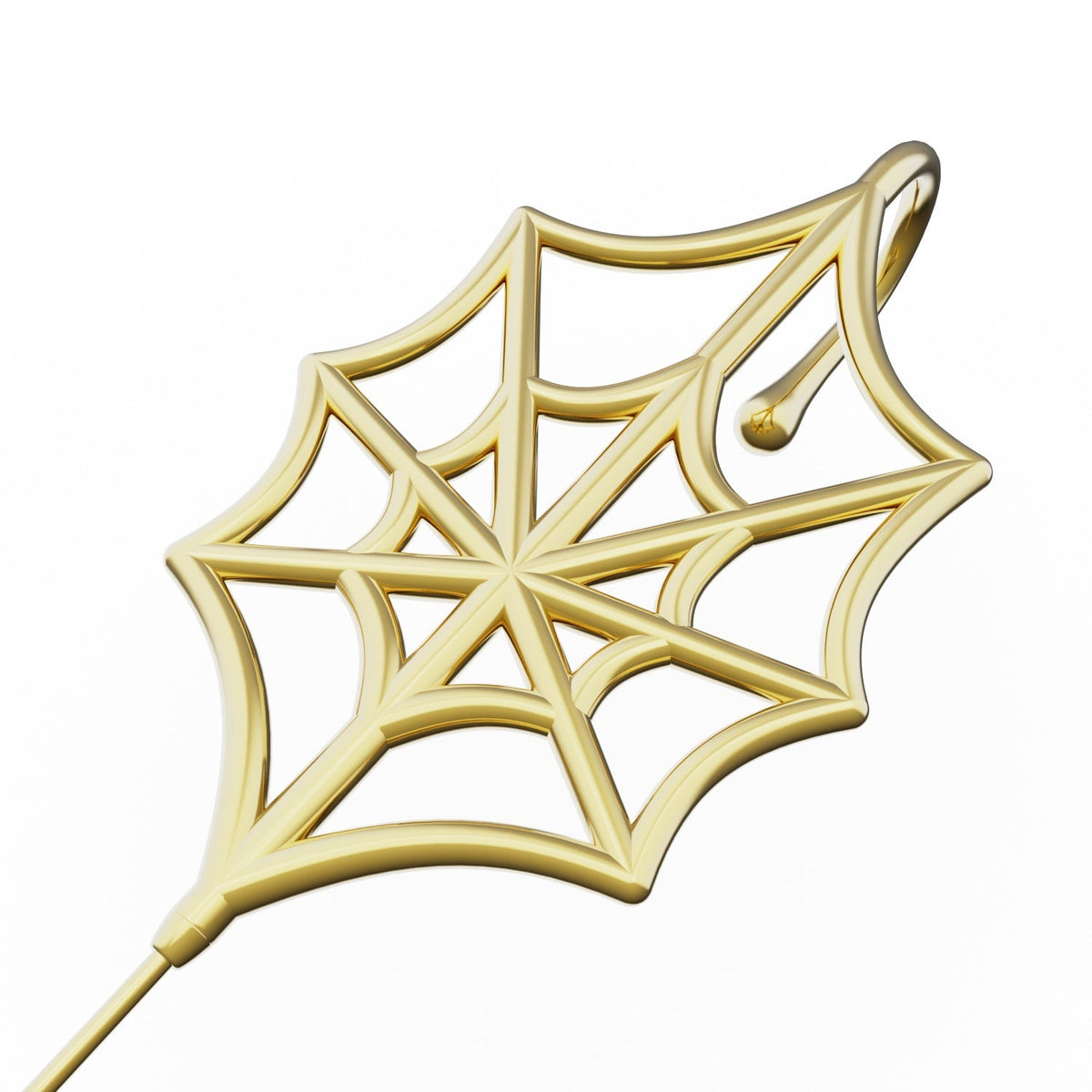 Silky Web ear cuff, detail of the design