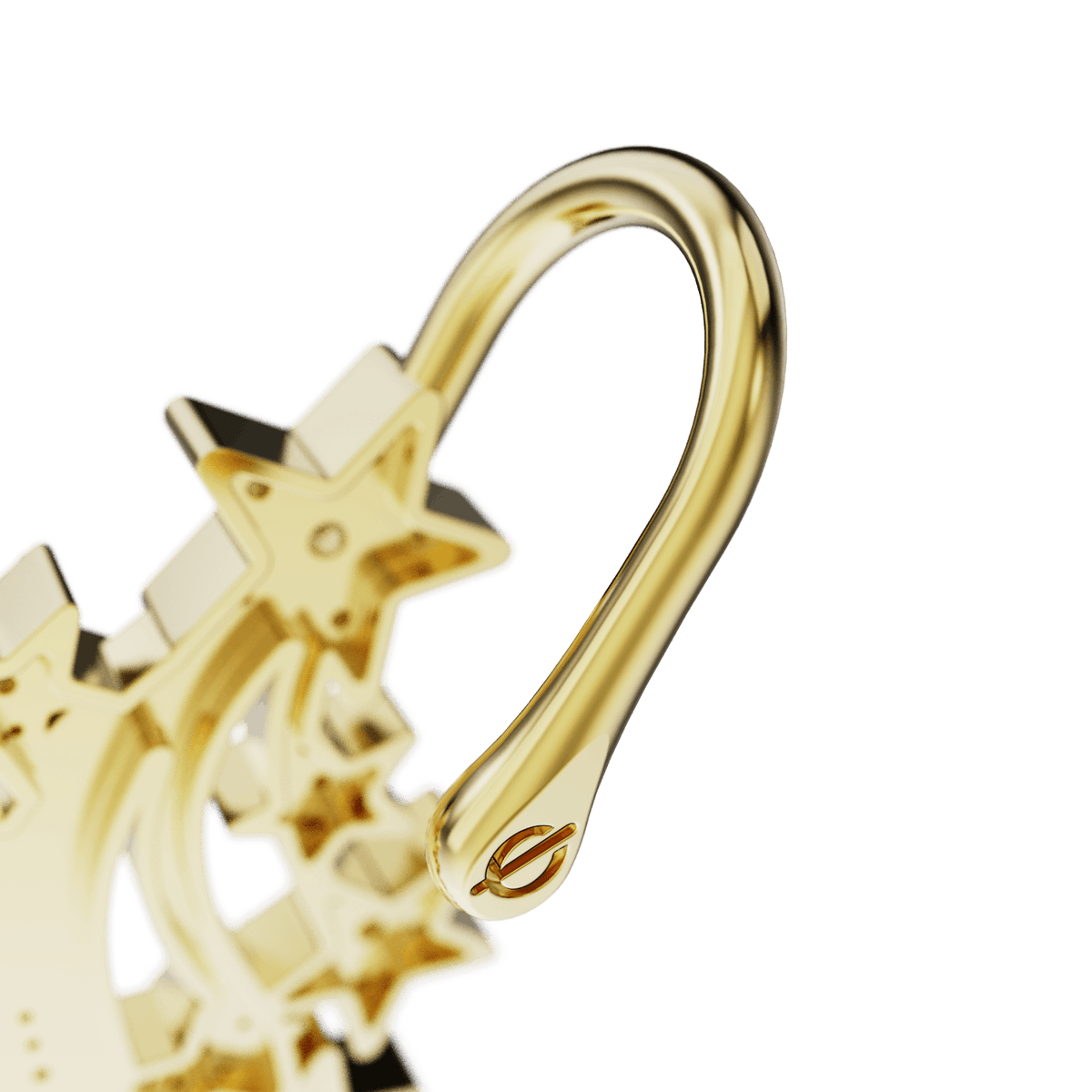 Starfall ear cuff, detail of the design