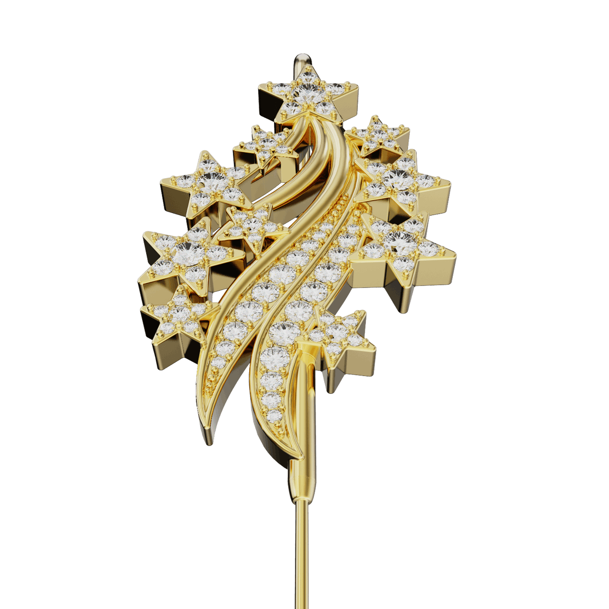 Starfall ear cuff, detail of the design