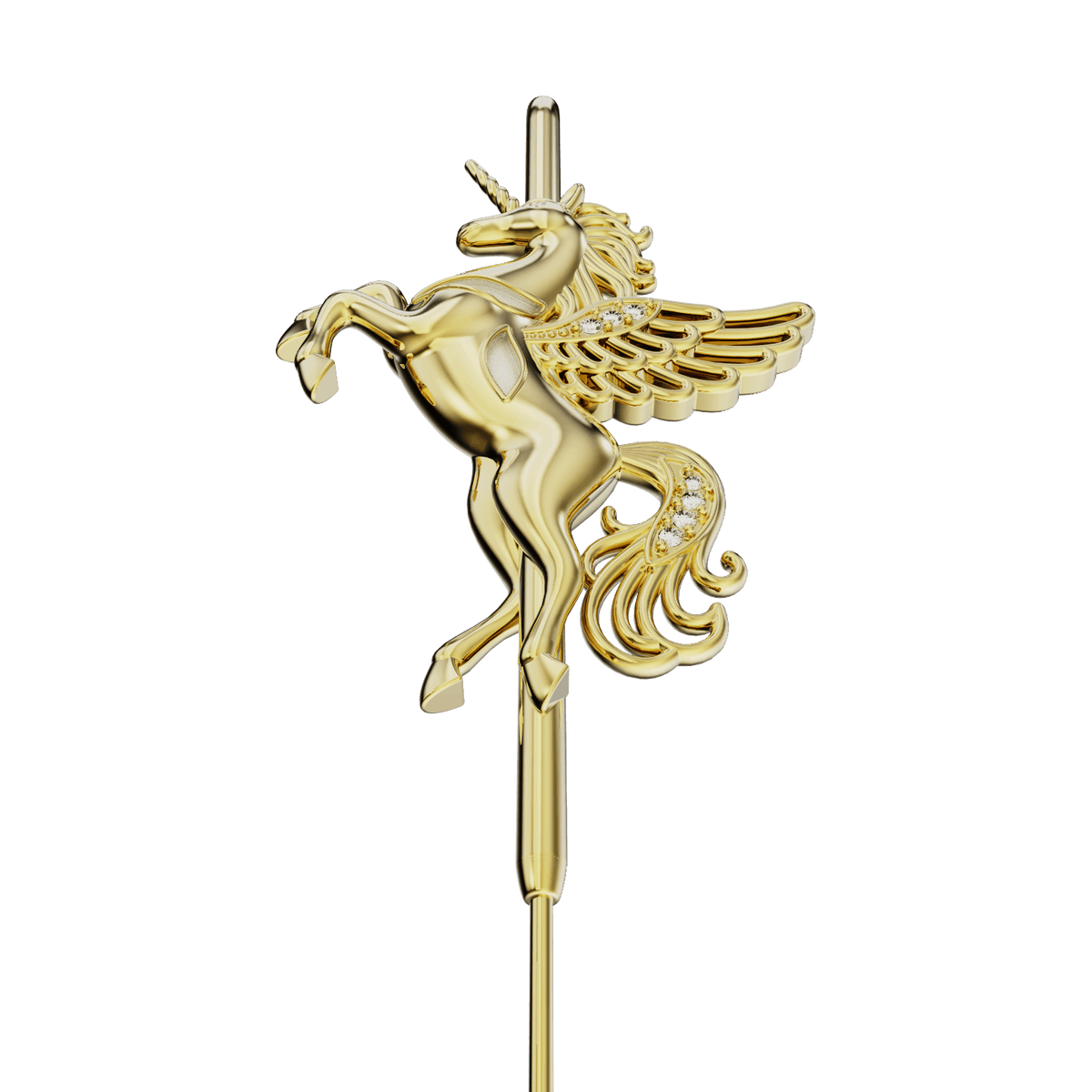 Pegacorn ear cuff, detail of the design