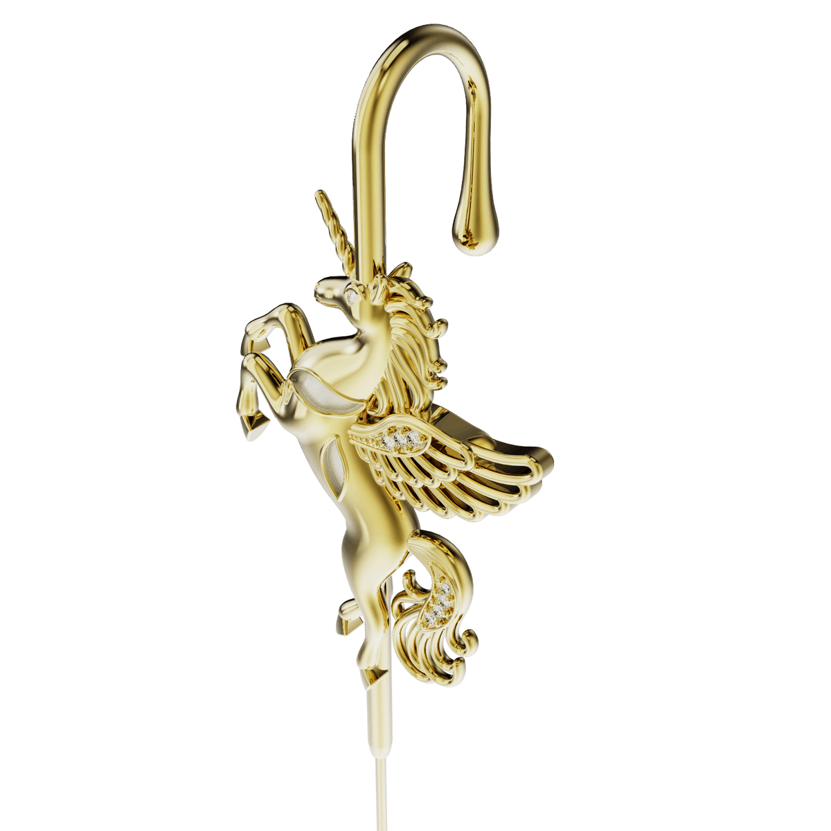 Pegacorn ear cuff, detail of the design