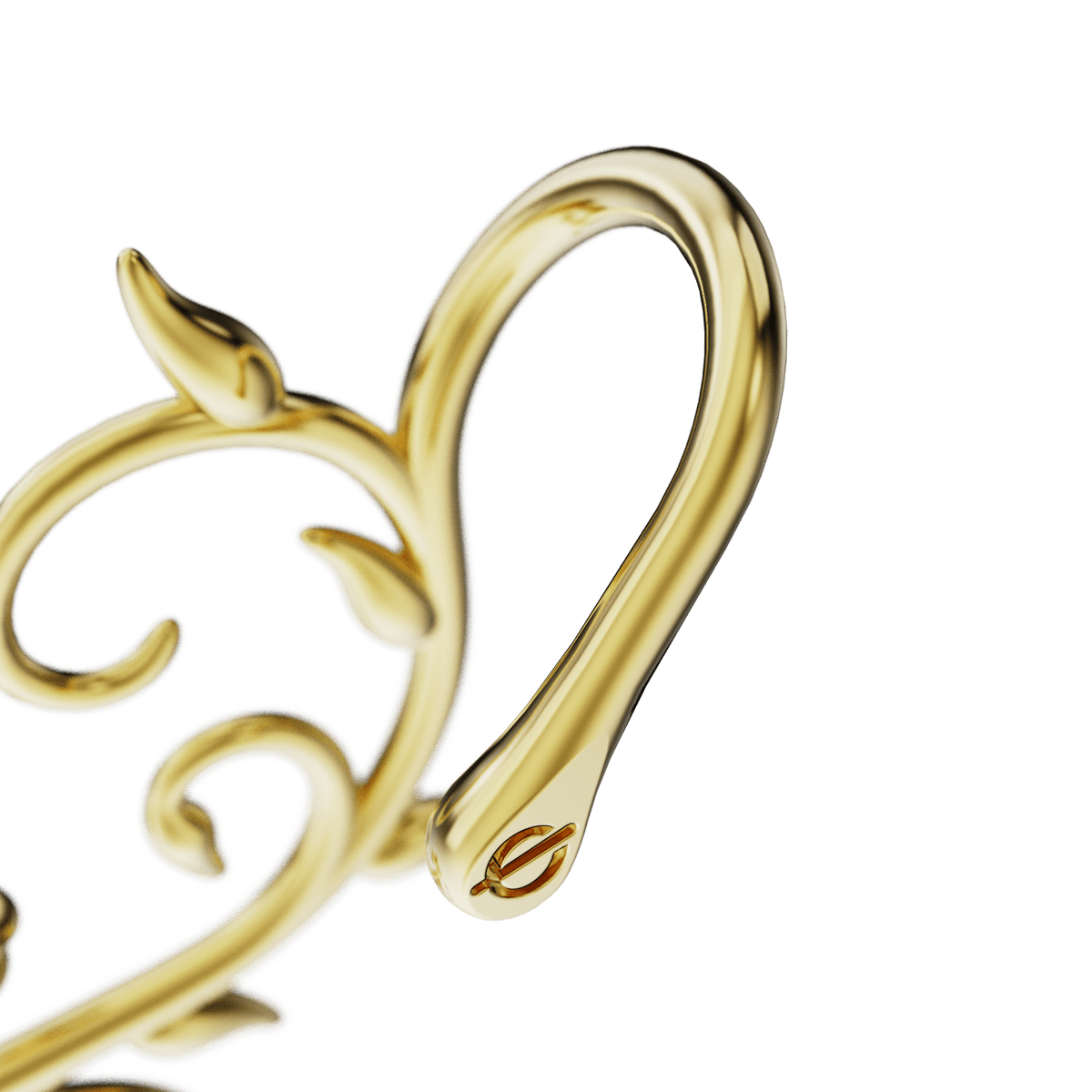 Enchanted Vine ear cuff, detail of the design