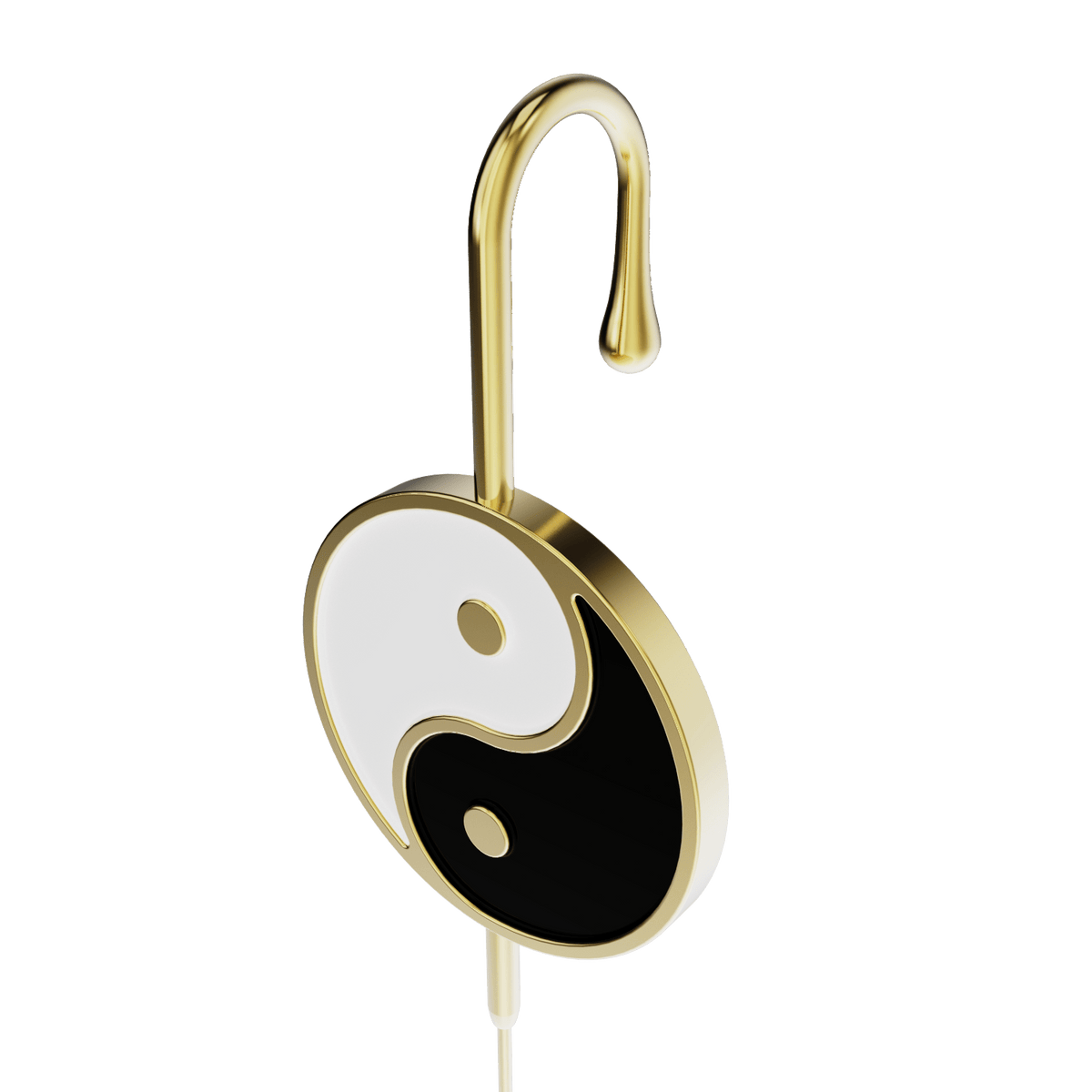 Yin & Yang ear cuff, detail of the design