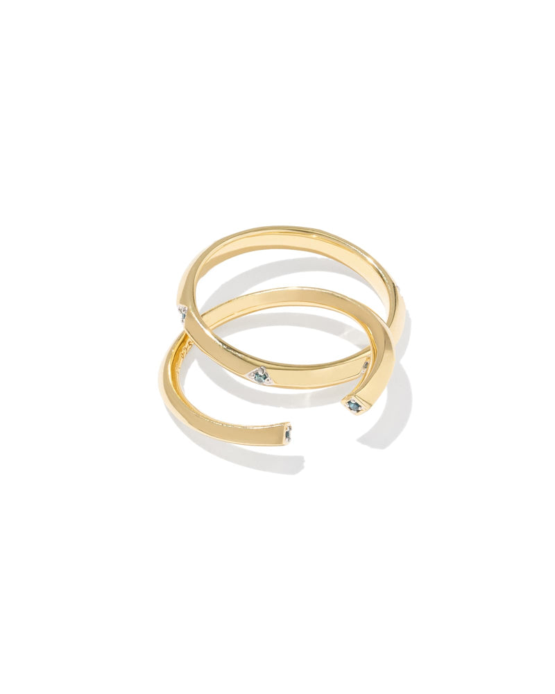 Avaline Alani 18k Gold Vermeil Ring Set