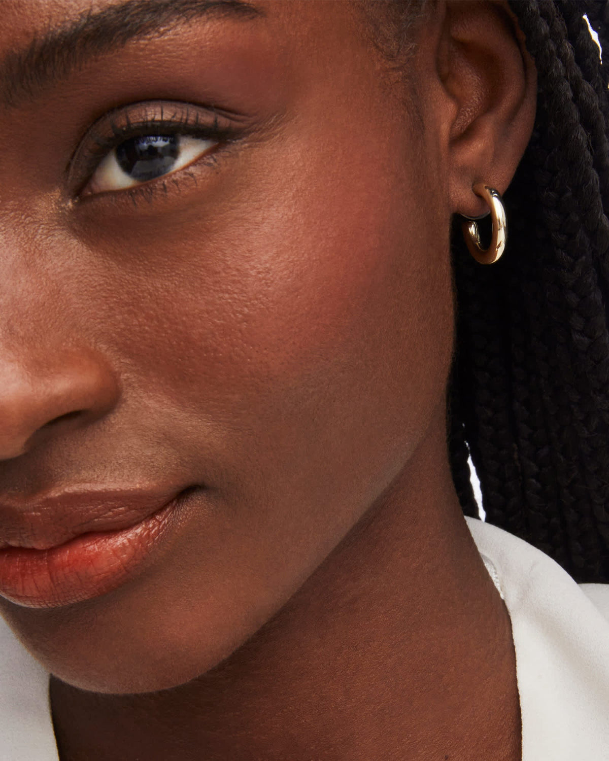 Avaline Colette Huggie Earrings in Silver