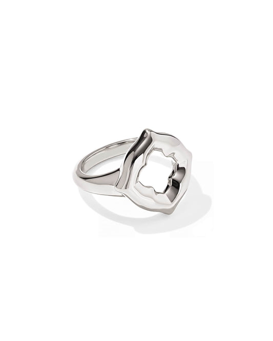 Avaline Dira Open Frame 18k Gold Vermeil Cocktail Ring