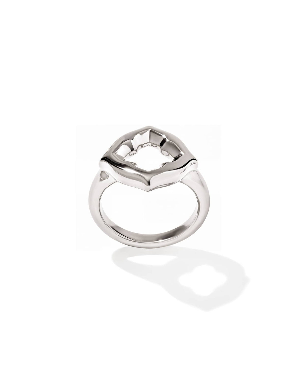 Avaline Dira Open Frame 18k Gold Vermeil Cocktail Ring