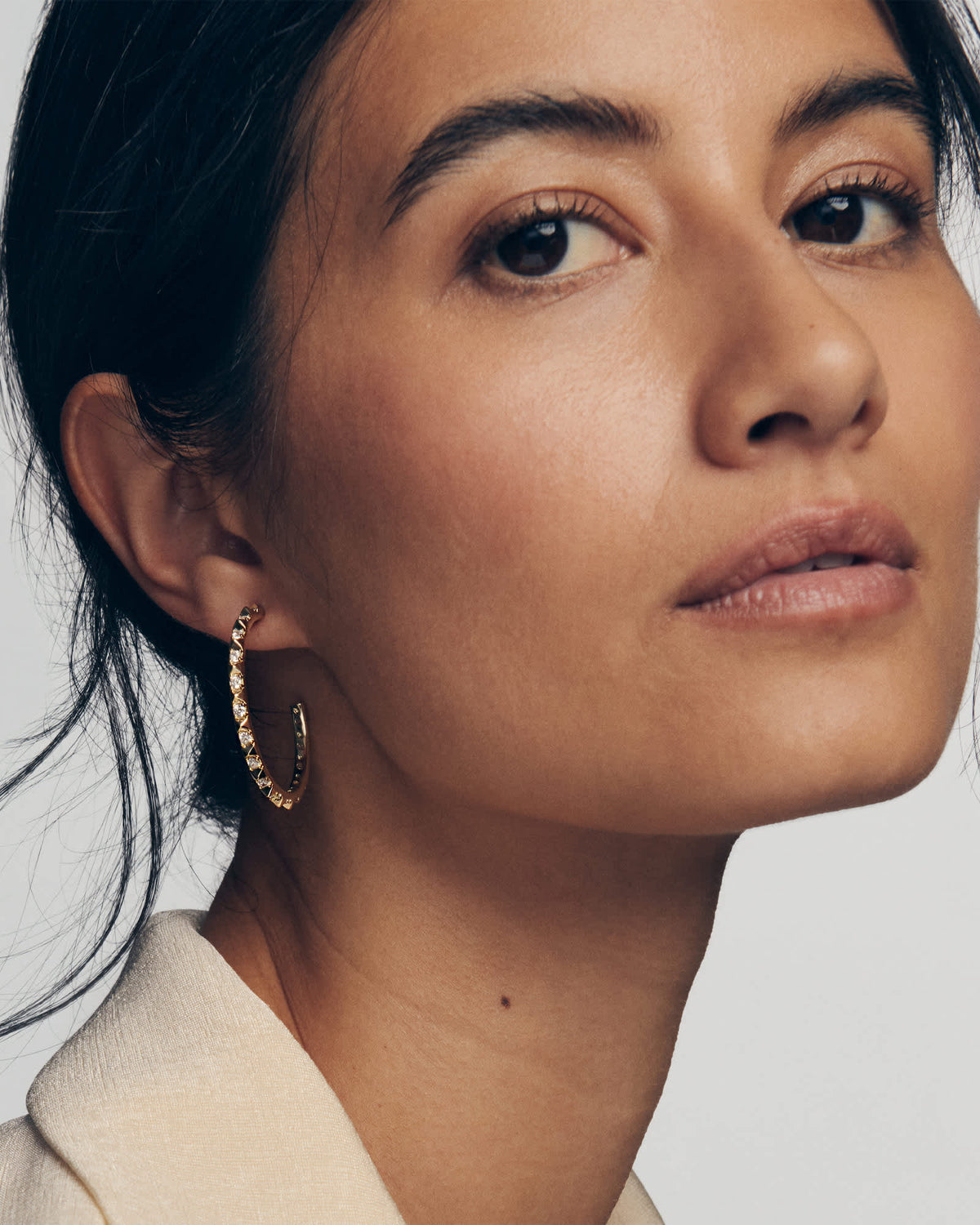 Avaline Fate Gold Hoop Earrings