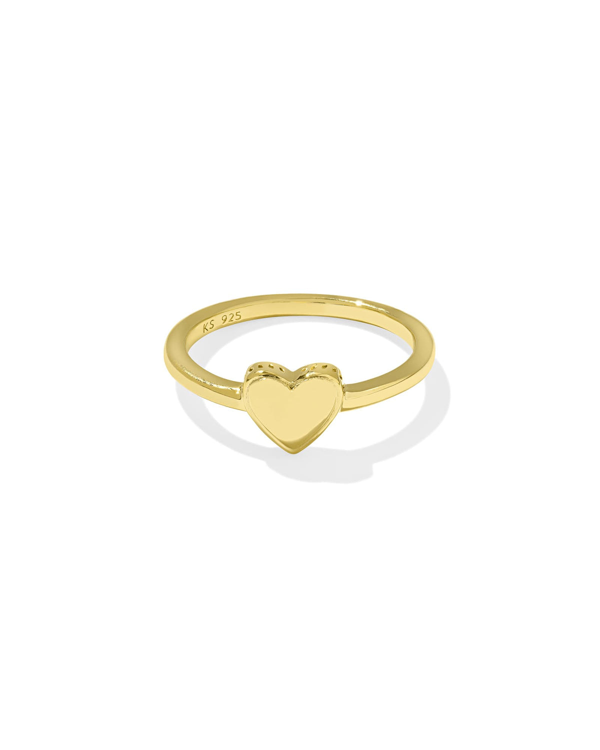 Avaline Jasmine Heart Band Ring in 18k Gold Vermeil