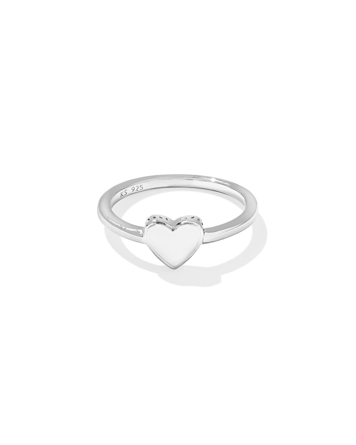 Avaline Jasmine Heart Band Ring in 18k Gold Vermeil