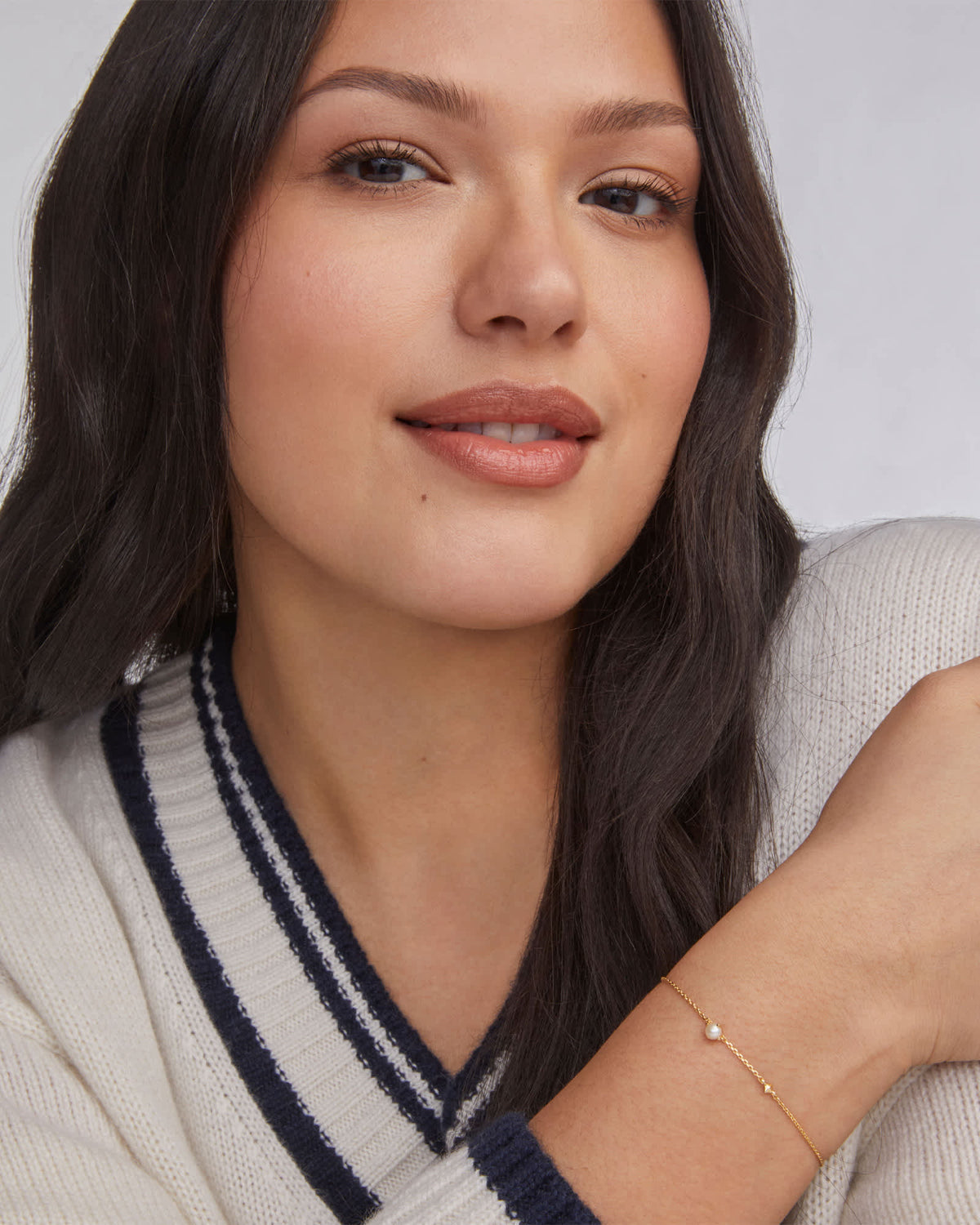 Avaline Maisie 18k Gold Vermeil September Delicate Chain Bracelet