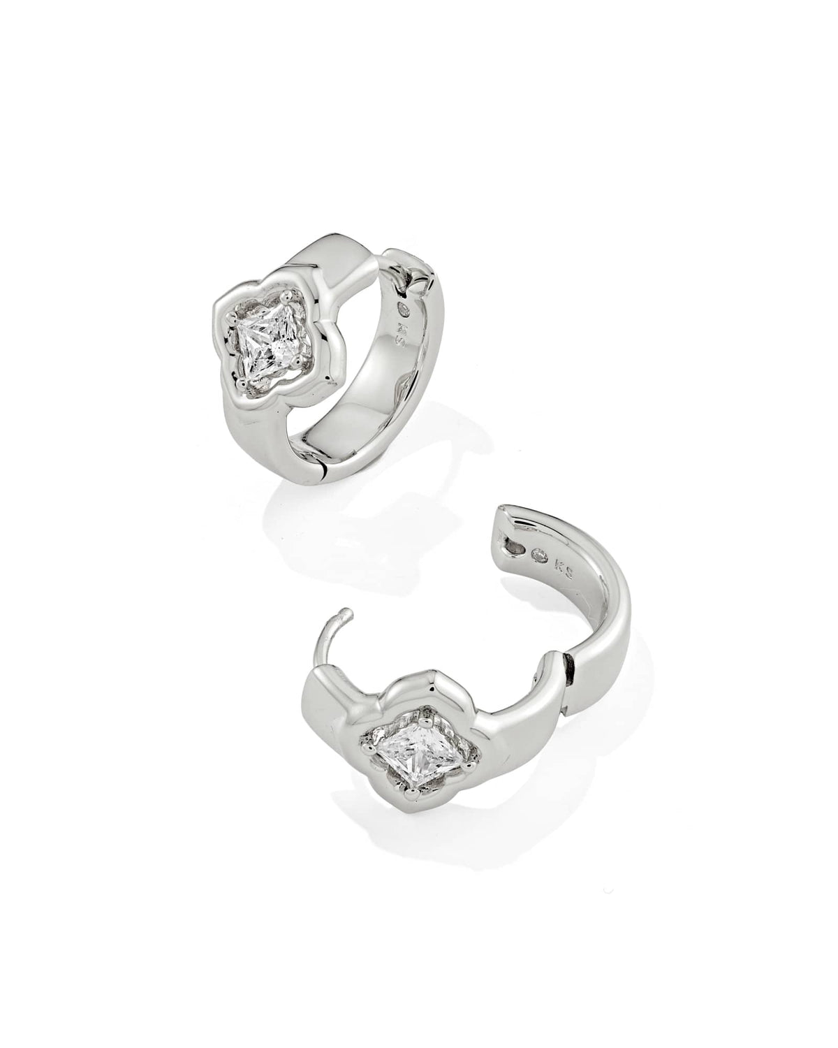 Avaline Mallory Crystal Gold Huggie Earrings