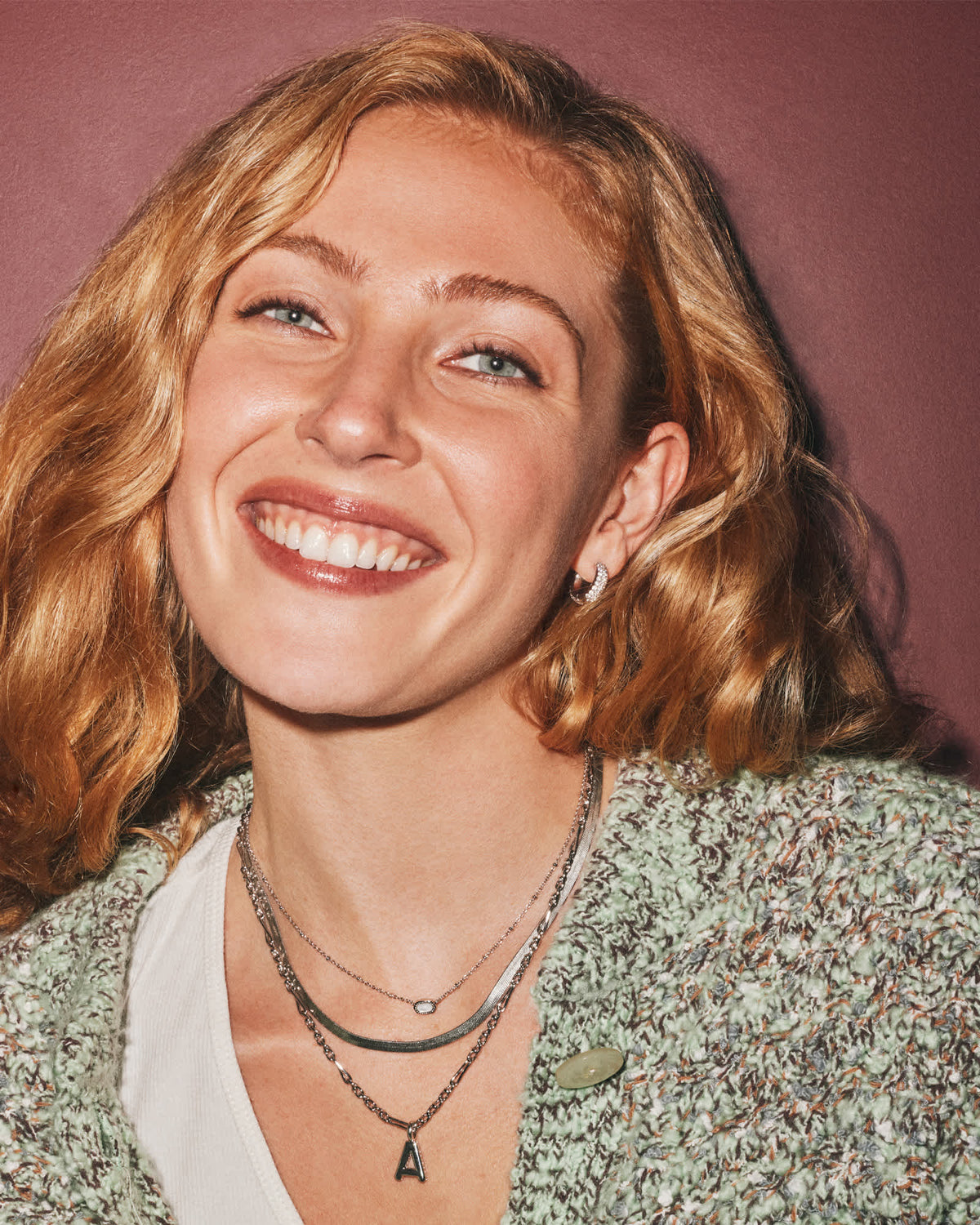Avaline Mikki Pave Huggie Earrings in Gold