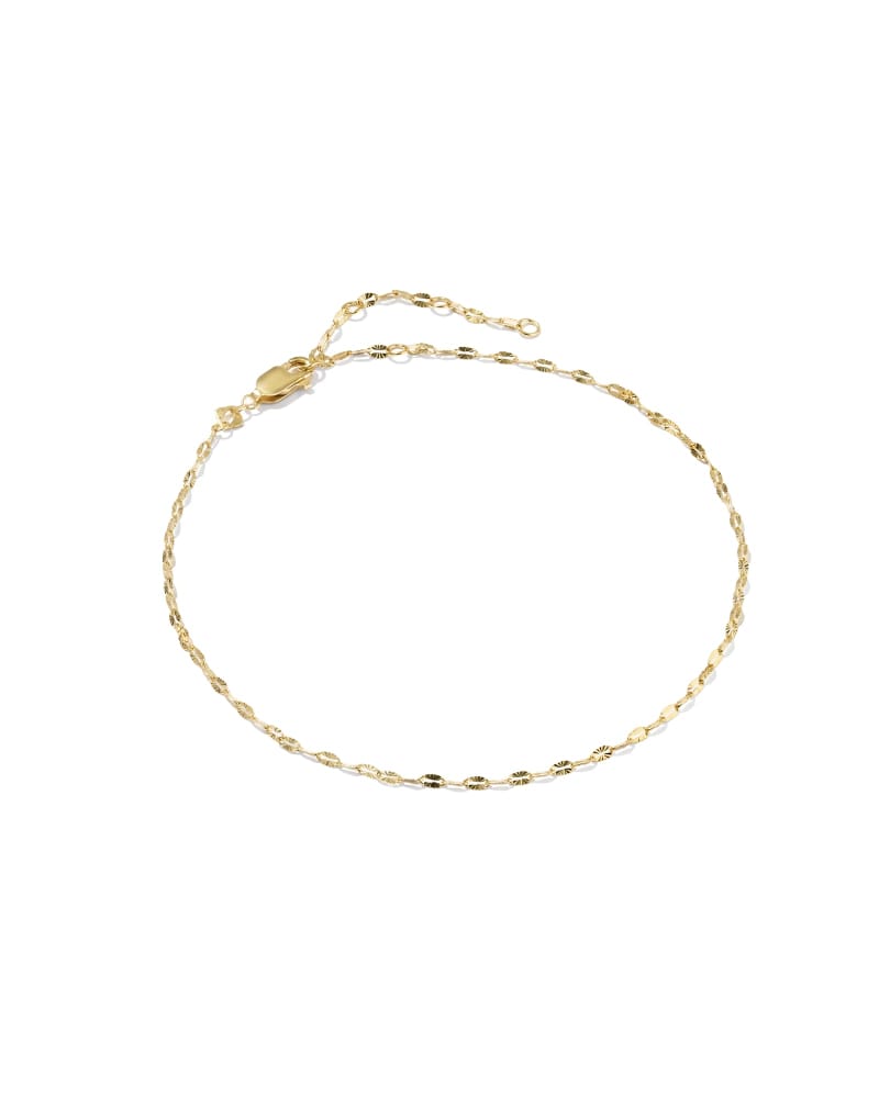 Avaline Mirror Sunburst 14k Gold-Filled Chain Anklet