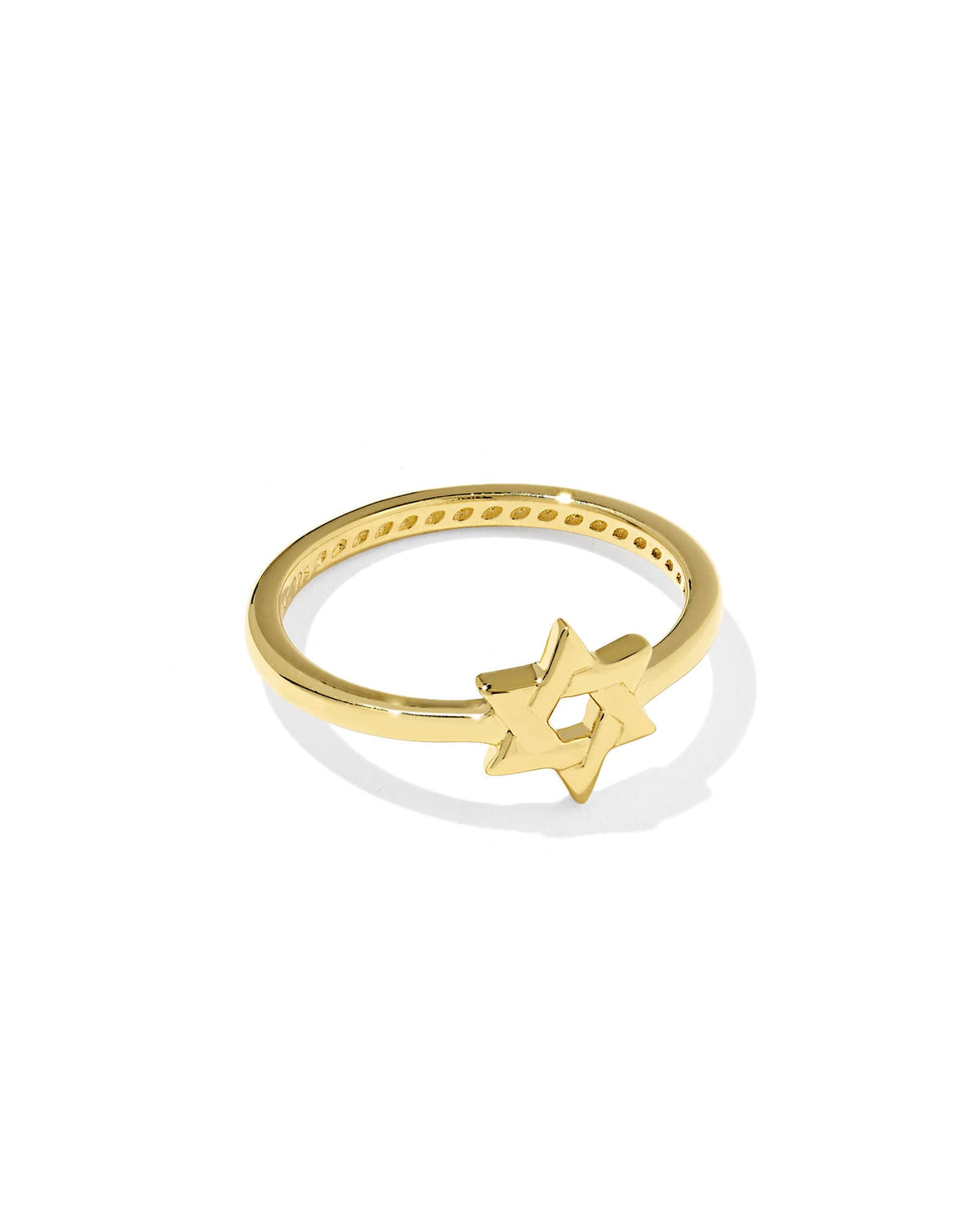 Avaline Star of David 18k Gold Vermeil Band Ring 