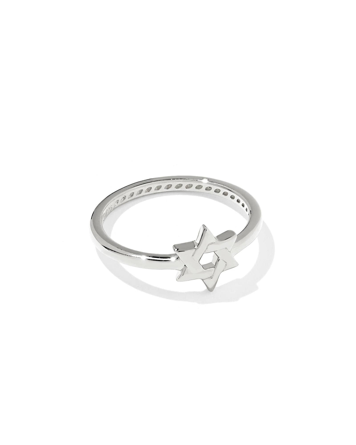 Avaline Star of David 18k Gold Vermeil Band Ring 