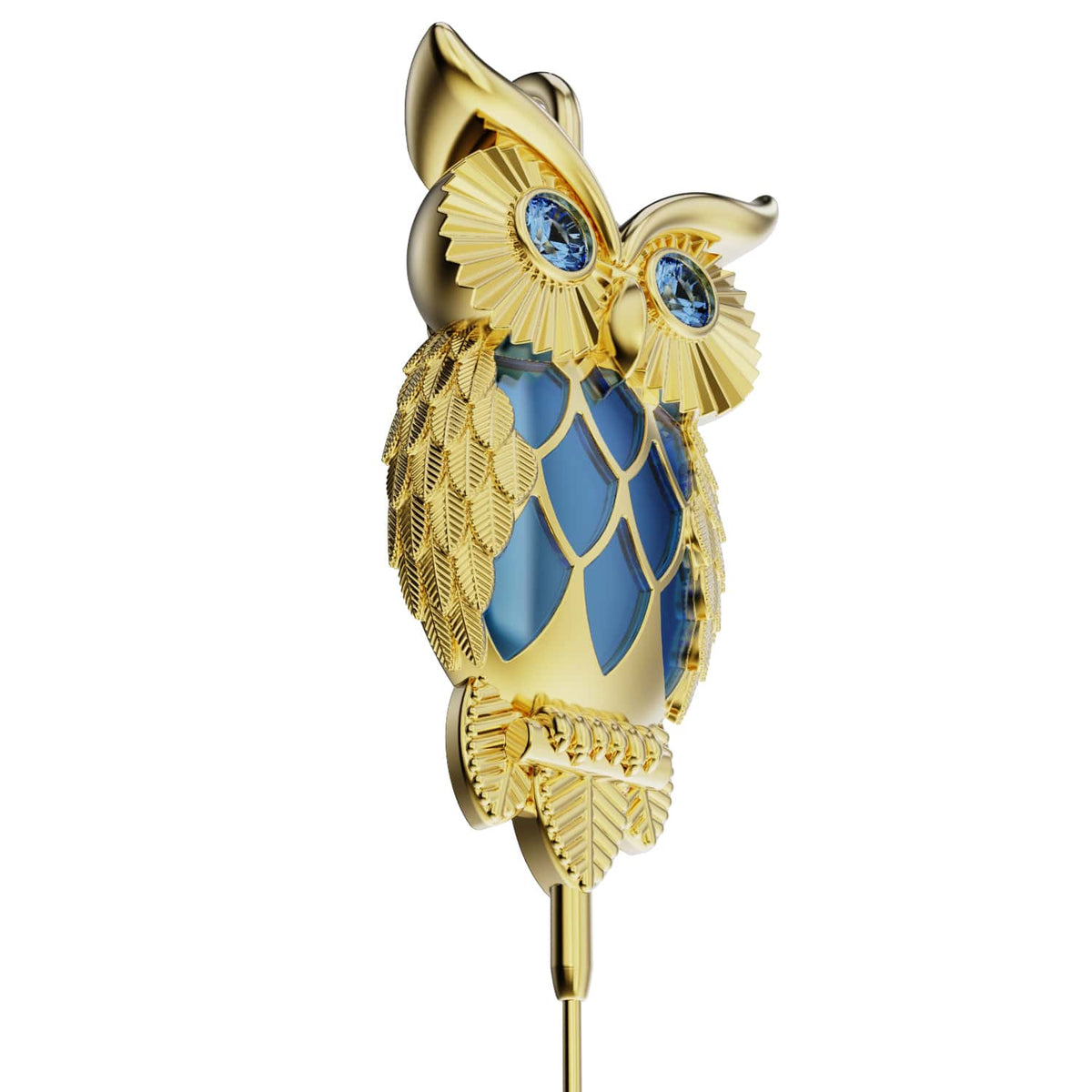 Night Owl ear cuff in gold, close detail