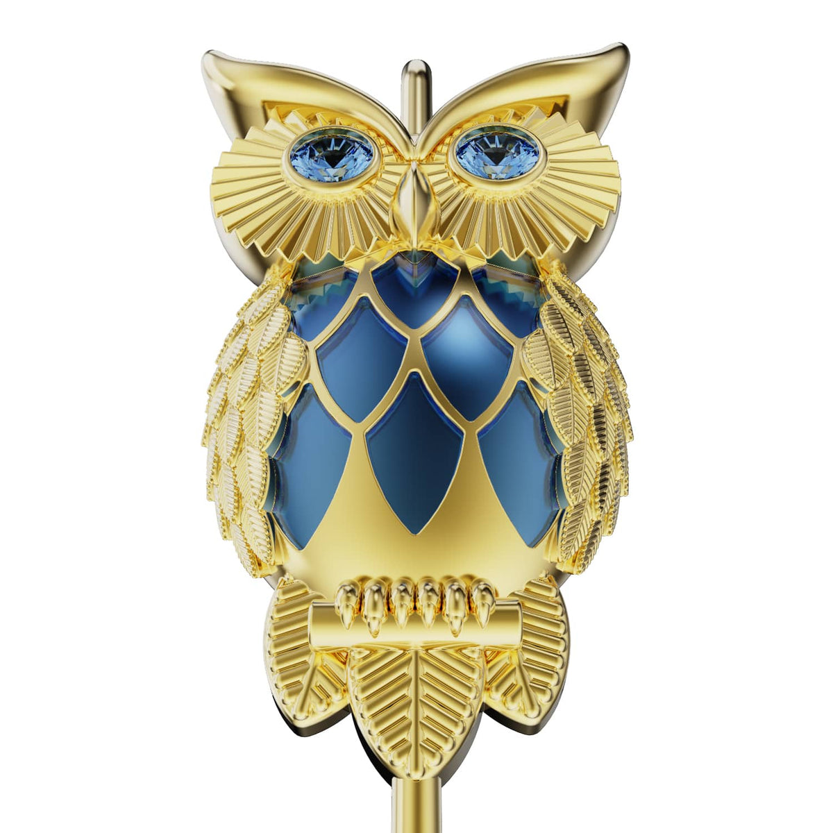 Night Owl ear cuff in gold, close detail