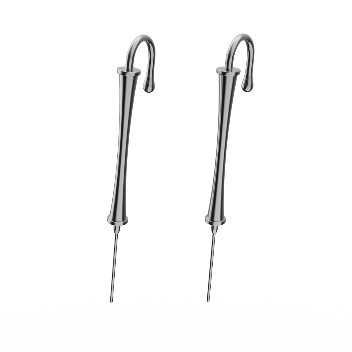 Pillar of Fortitude ear cuffs in black, a pair