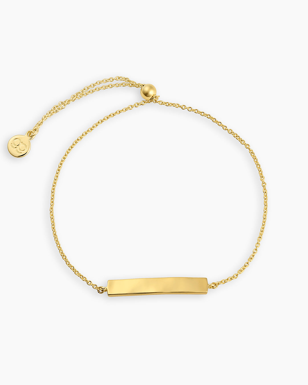 Avaline Bespoke Plate Adjustable Bracelet (gold)