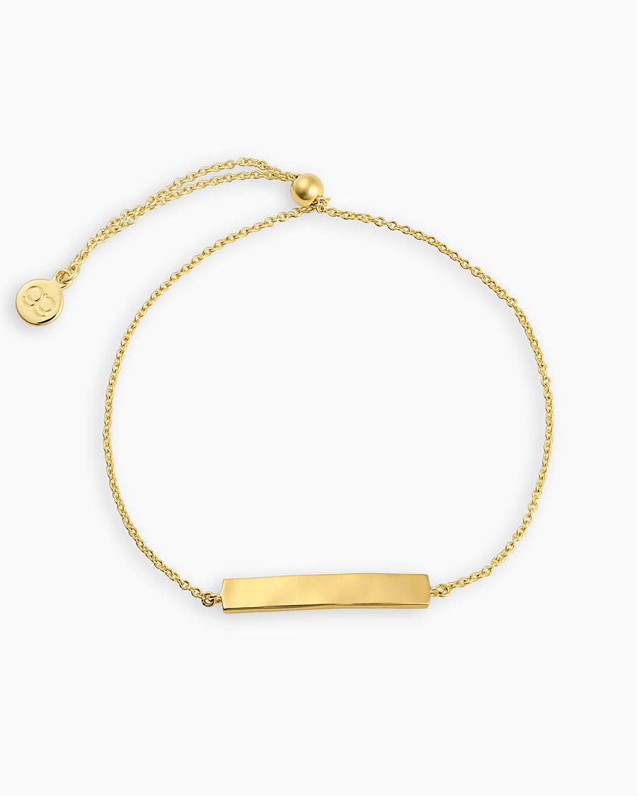 Avaline Bespoke Plate Adjustable Bracelet (gold)