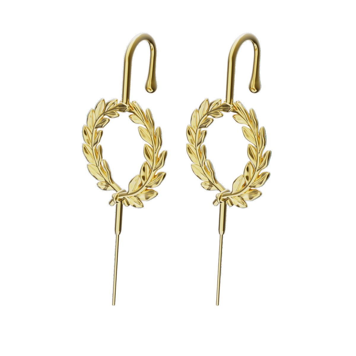 Regel Laurel ear cuffs in gold, a pair
