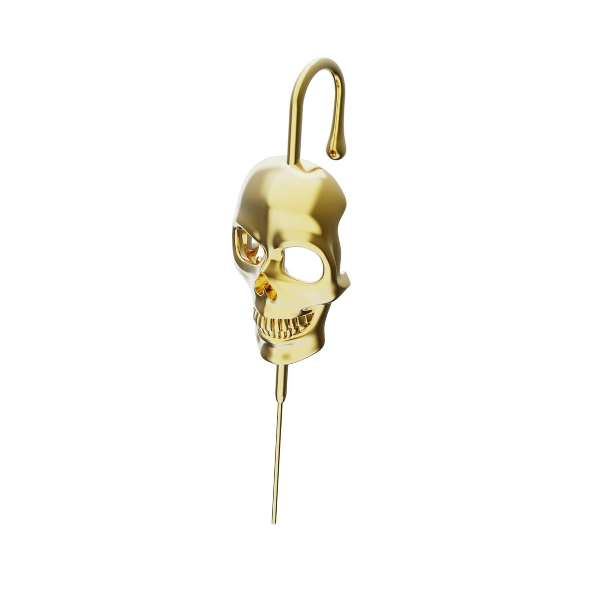 Memento Mori ear cuff in gold, single