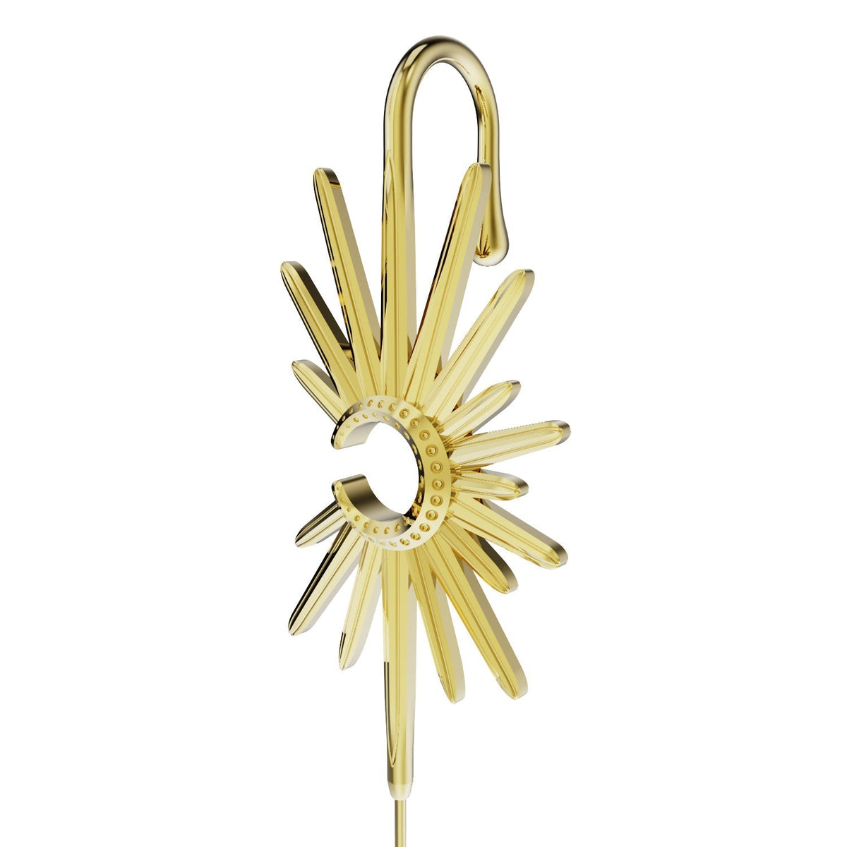 Sunray ear cuff, close detail
