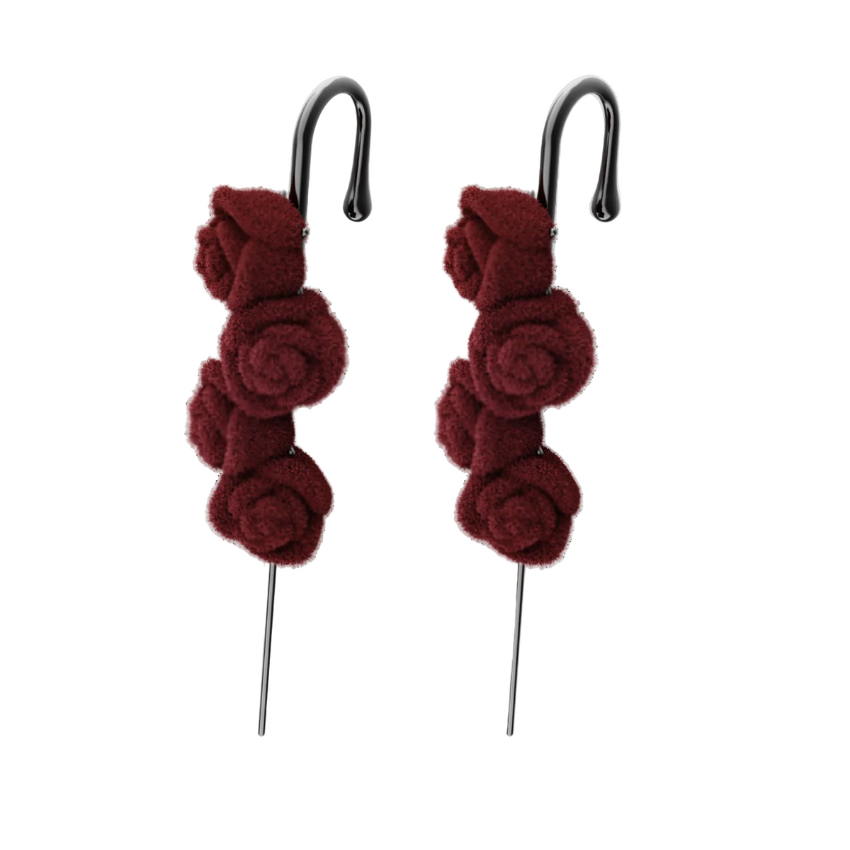Thorn & Grace ear cuffs in black, a pair