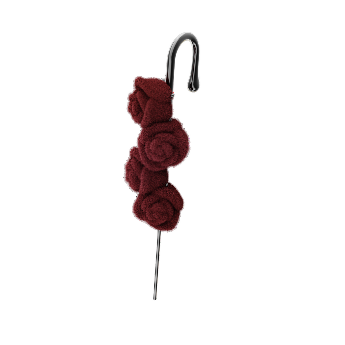 Thorn & Grace ear cuff in black, single
