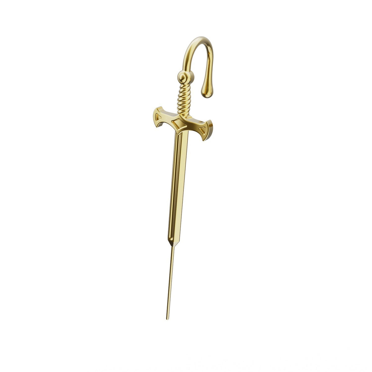 Titan's Edge ear cuff in gold, single