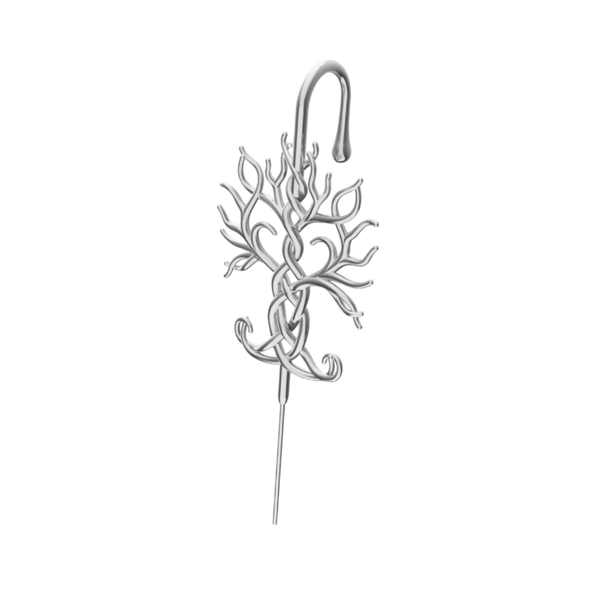 Tree of Life ear cuff in silver, single