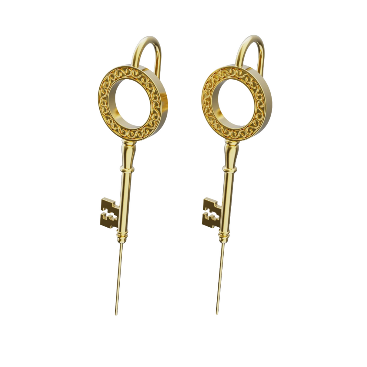 Unlocked Potential ear cuffs in gold, a pair